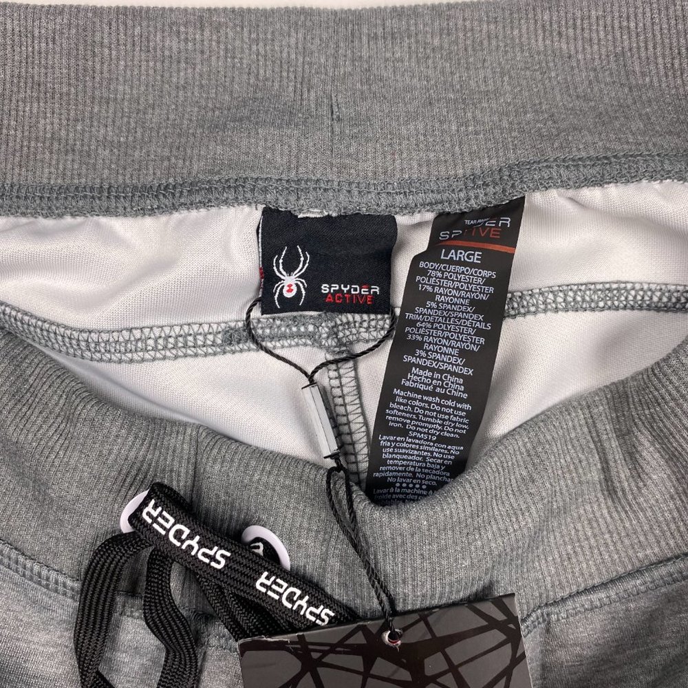 NEW Spyder ProWeb Gym Sweat Shorts Mens Large Gray Running Training - Picture 9 of 14
